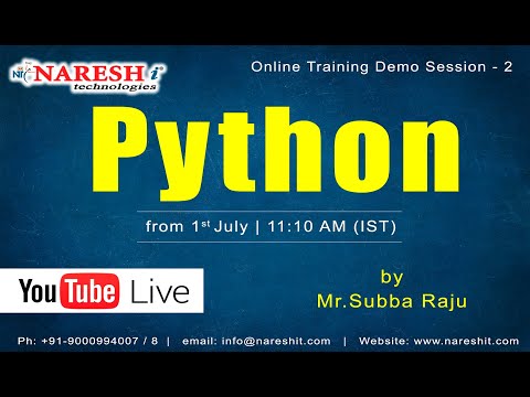 PYTHON 11 15 AM IST by Mr Subbaraju | Demo Session 2