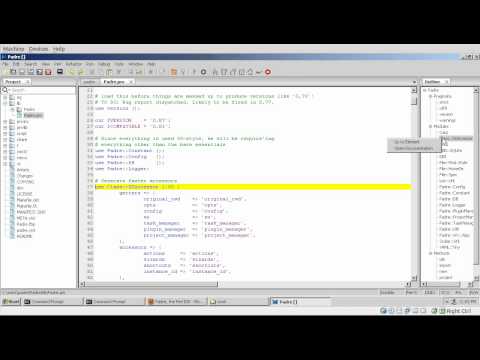 The View menu of Padre v0.84