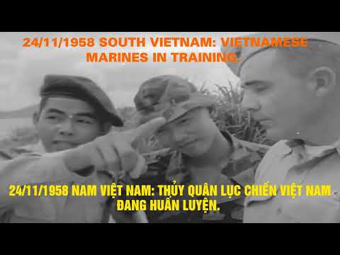 24/11/1958 South Vietnam: Vietnamese Marines In Training – Thủy Quân Lục Chiến VN Đang Huấn Luyện.