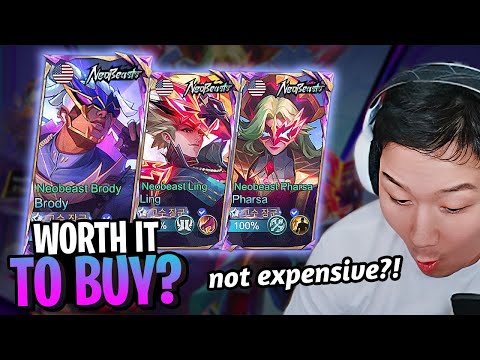 How much are New Neo Beasts Brody, Ling and Pharsa skin? Gameplay and Review | Mobile Legends