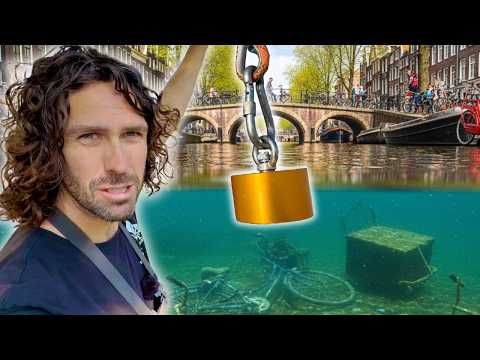 Magnet Fishing Amsterdam's Lost Bikes: A Canal Cleanup Challenge!