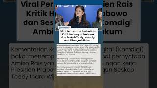 Komdigi Ambil Langkah Hukum terkait Pernyataan Kontroversial Amien Rais: Mengandung Ujaran Kebencian