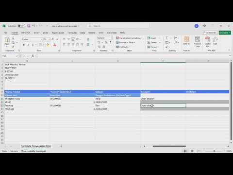 Cara Import Penyesuaian Stok Produk Serial Tipe Stok Masuk atau Keluar