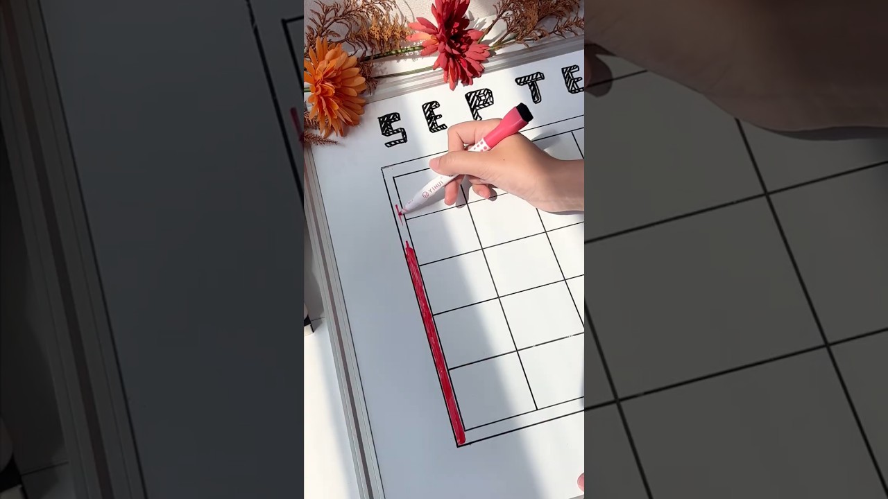 🍁2025 September Calendar For Fall Lover! | #ideas#whiteboard #aesthetic #art #easydrawing #journal