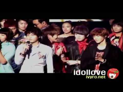 [FANCAM] 091016 SHINee @ MuB@nk + Key tells Onew to stand next to Song Joong Ki