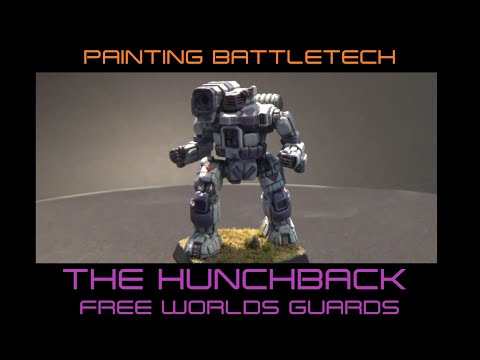 PAINTING BATTLETECH, THE HUNCHBACK. Free Worlds Guards paint scheme.