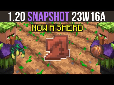 Minecraft 1.20 Snapshot 23W16A - Sherds & New Trail Structures