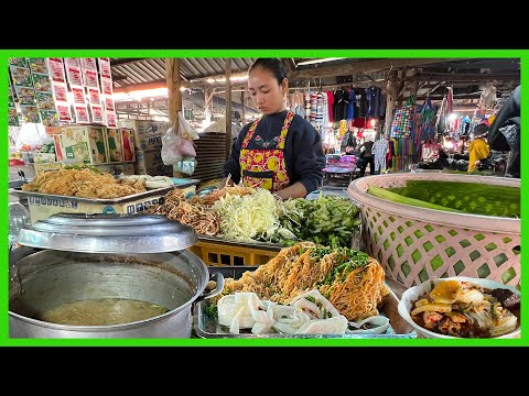 The First Time At Phnom Thom Market!Rural Local Food Is The Real Taste That You Must Try, Breakfast.