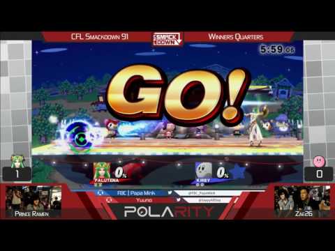 CFL Smackdown 91 WiiU - PrinceRamen (Palutena) vs Zae26 (Kirby) - Winners Quarters