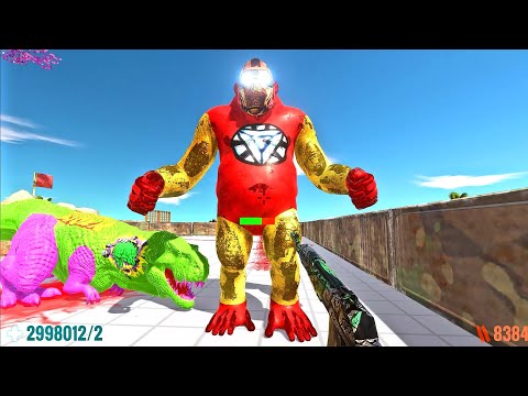 DEATH RUN FPS with ASSAULT RIFLE & HP Bar - Animal Revolt Battle Simulator ARBS