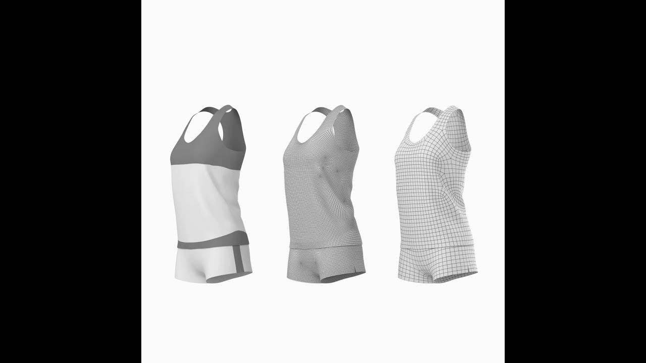 Woman Sportswear 03 Base Mesh Design Kit 3D Modell