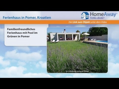 Istrien: Familienfreundliches Ferienhaus mit Pool im Grünen in Pomer - FeWo-direkt.de Video