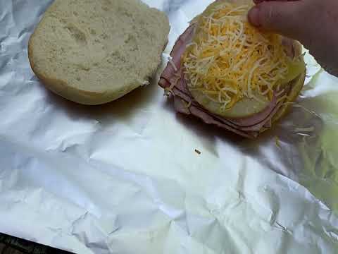 Foil pack Hot Ham and Pineapple Sandwiches