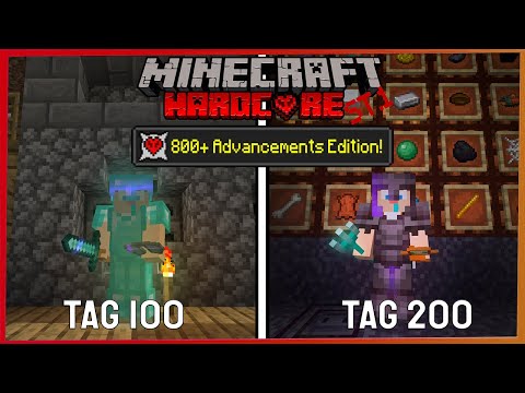 ICH habe 200 Tage in Minecraft HARDCORE überlebt und bis zu 800 neuen Advancements erkundet - Urutox