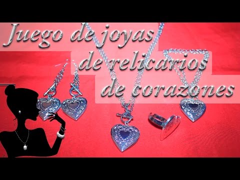 Juego de joyas de relicarios