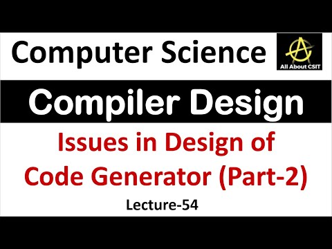 Issues in Design of Code Generator in Compiler Design | Compiler Design Tutorial Lec-54