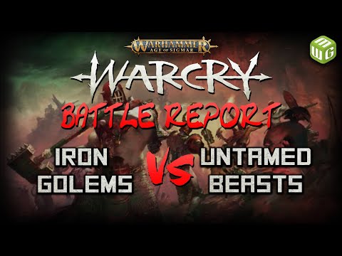 Iron Golems vs Untamed Beasts NEW Warcry Battle Report Game 1