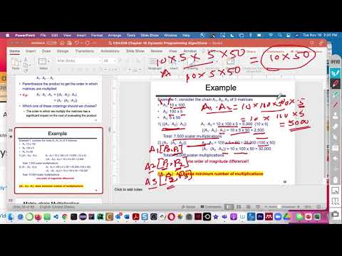 L28 CS4306F21S02 Dynamic Algorithms for Matrix Chain Multiplication and 0-1 Knapsack Problem