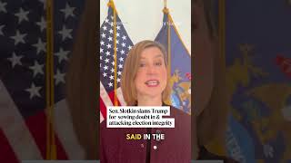 Sen. Slotkin slams Trump for sowing doubt in & attacking election integrity