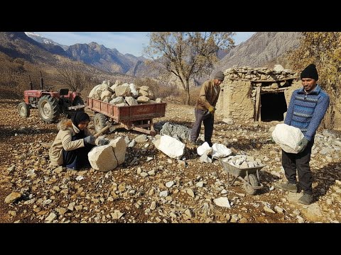 Nomadic Life: 🗻Building a New Home: Nomadic Hard Work in the Heart of the Zagros Mountains🐑🏠