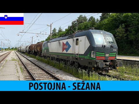 CAB RIDE VECTRON Postojna - Sežana (Slovenia) train driver’s view