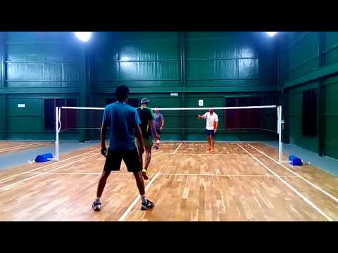 Badminton @ Catholic Club George & Sanjeev vs Sagai & Dave