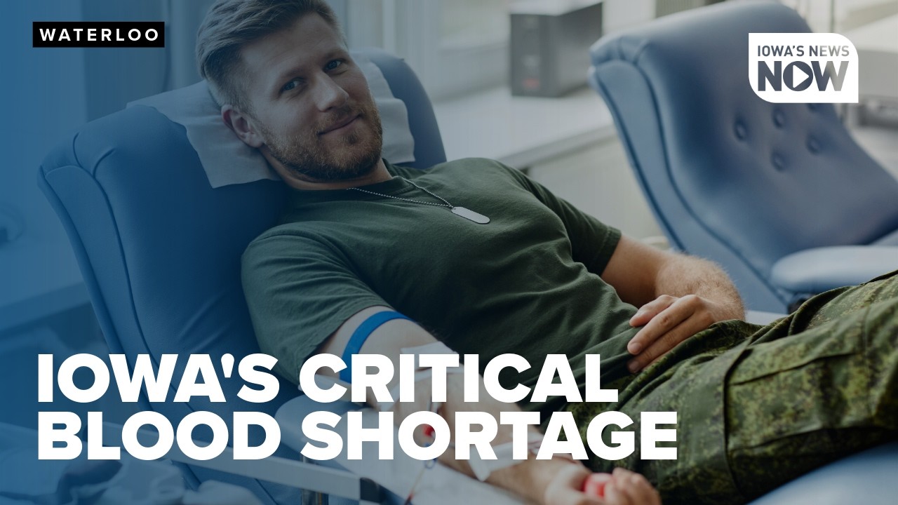 Video: Gov. Reynolds donates blood, urges Iowans amid LifeServe's 2,500-unit July shortfall