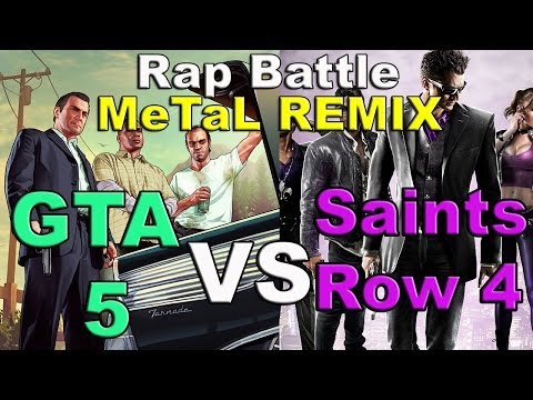 GTA V VERSUS SAINTS ROW 4 RAP BATTLE METAL REMIX | TEAMHEADKICK (Lyrics)