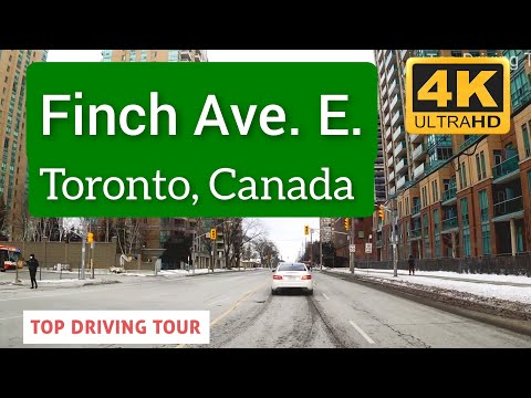 Finch Ave. E. | Driving Tour 4K | Toronto, Canada | 17 Kilometer