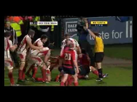 Ulster v Munster 25/10/2008 Isaac Boss Try