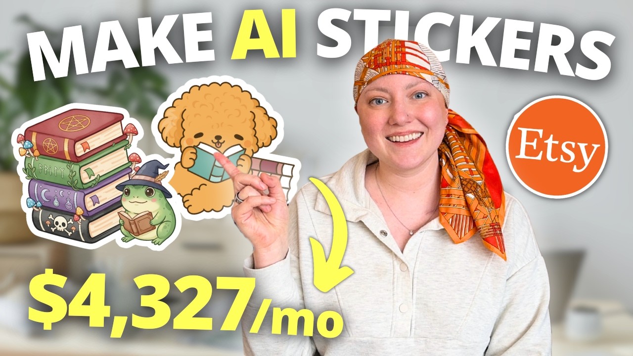 EASIEST AI Side Hustle (2026): How to Make $4,327 a MONTH Selling STICKERS on Etsy Print on Demand