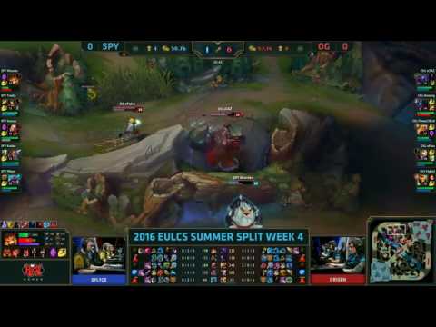 LoL Highlights SPY vs OG Game 1   LCS EU Summer 2016 24 06 2016   Splyce vs Origen