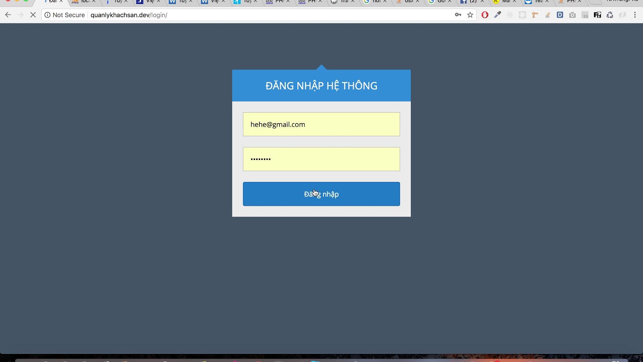 Hướng dẫn sử dụng  ! Website quản lý khách sạn
