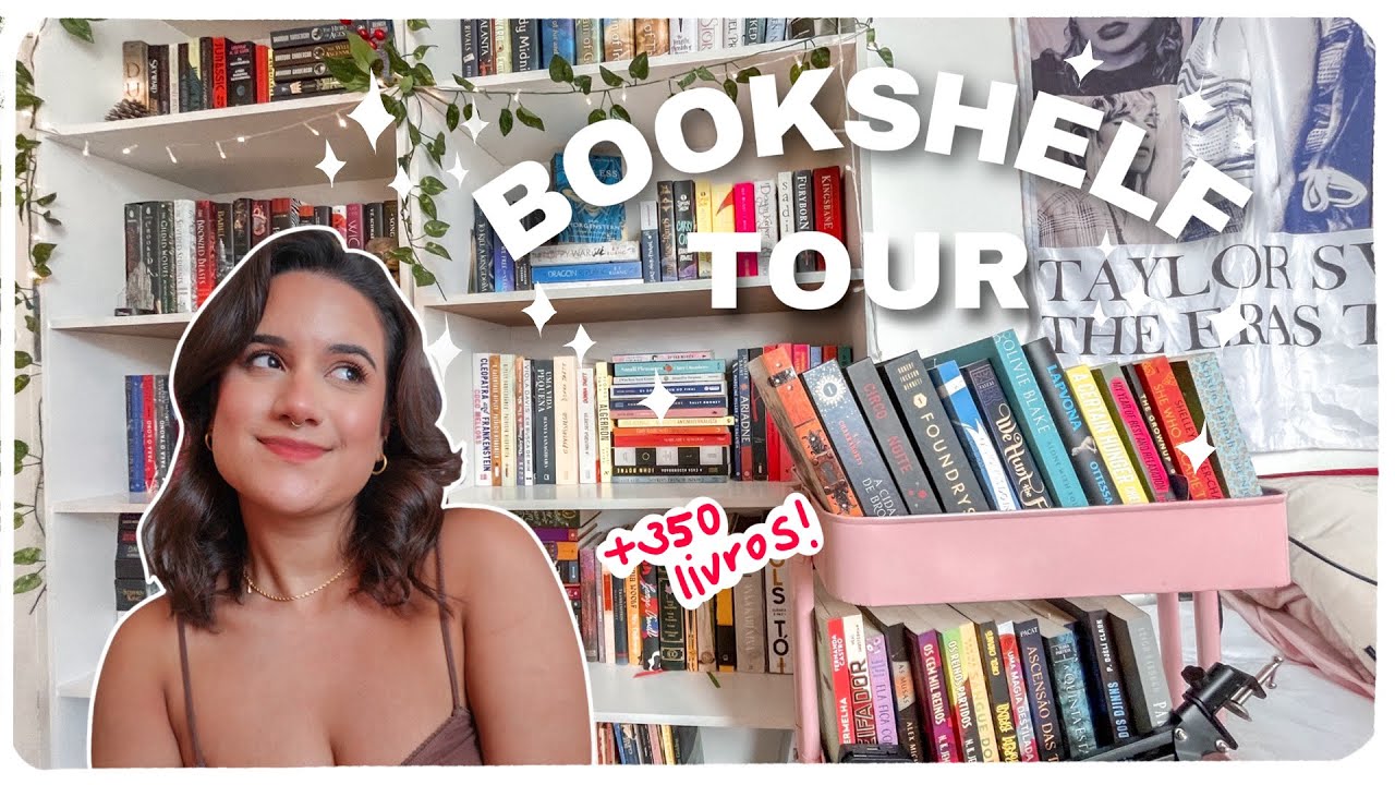 um tour pelas minhas estantes de livros | bookshelf tour 2024