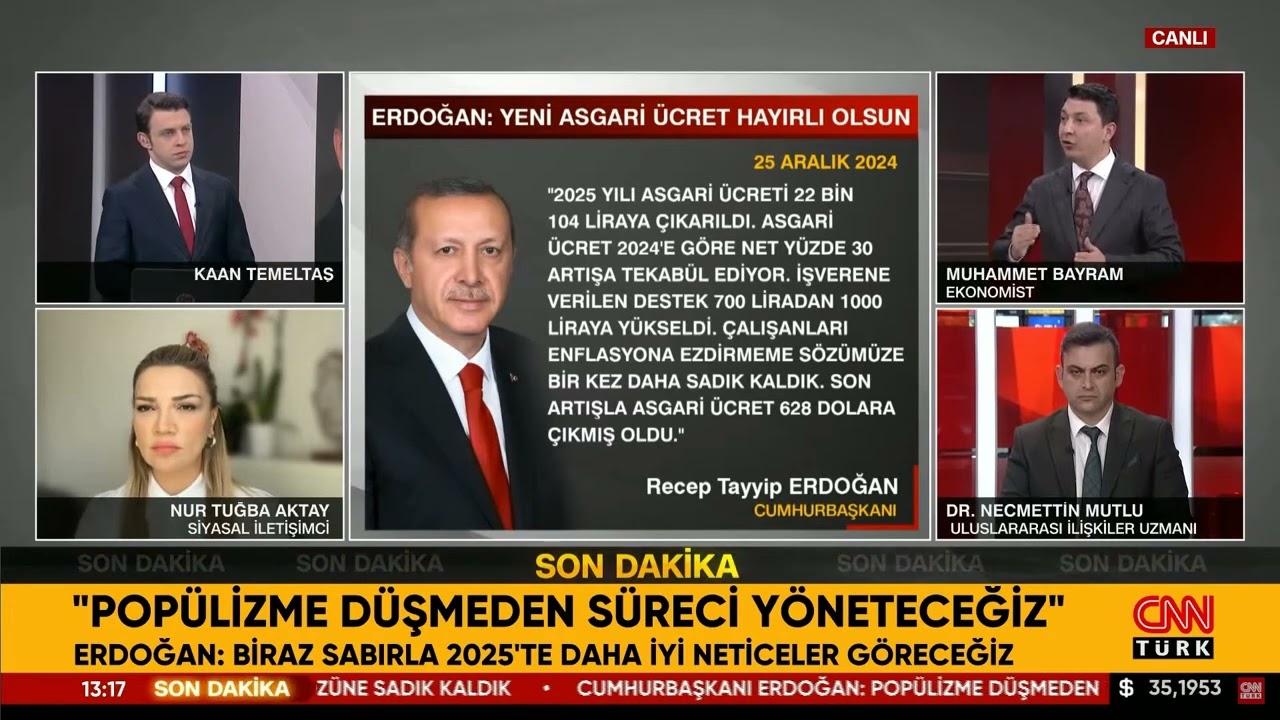 Cumhurbaşkanı Erdoğan'dan Asgari Ücret Açıklaması!