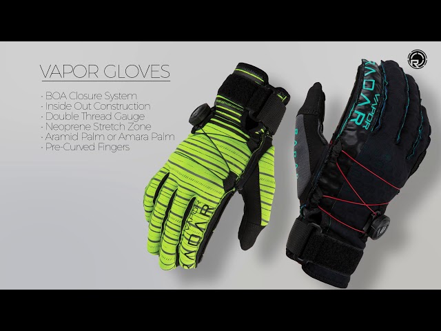 2024 Radar Vapor-K Boa Inside-Out Wakeboarding Handschuhe R23GL-VA-K -  Schwarz / | Watersports Outlet