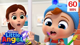 My DIRTY hands don't go in My Mouth! | Little Angel | Kids Cartoons & Nursery Rhymes | Moonbug Kids