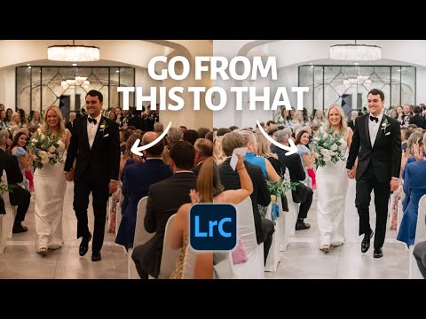 Turn Dark Indoor Ceremony Photos into Beautiful Bright Photos - Best Lightroom Tutorial