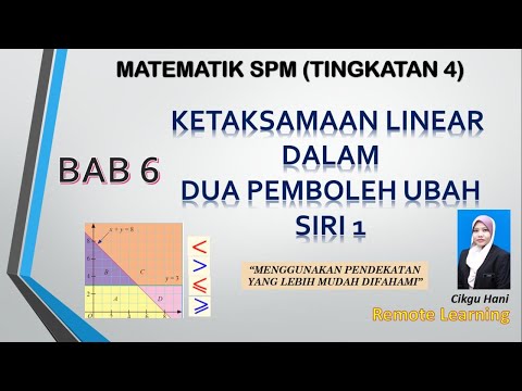 KETAKSAMAAN LINEAR DALAM DUA PEMBOLEH UBAH MATEMATIK SPM KSSM MUDAH FAHAM Siri 1 #cikgootube