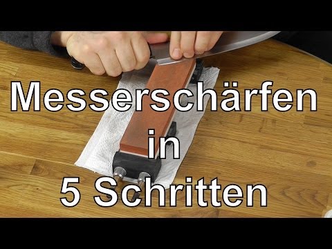 Messer schärfen auf Schleifsteinen in 5 Schritten - Anleitung: Messer richtig scharf schleifen