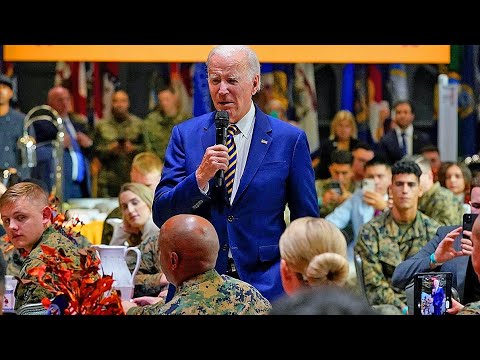 Biden GAFFES "America" in Room Full of Marines.....