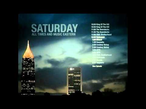 [adult swim] Saturday Schedule Lit Bldgs