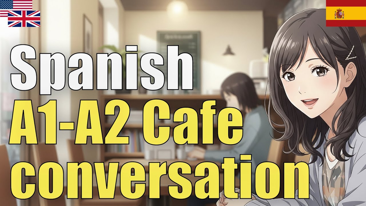 Spanish A1-A2 Cafe Conversation | Natural Listening | Must-Know