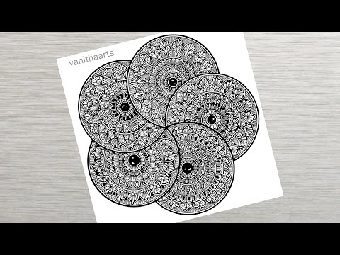 Mandala Art Using Spirograph Technique Step by step Tutorial vanithaarts spirograph mandalaart