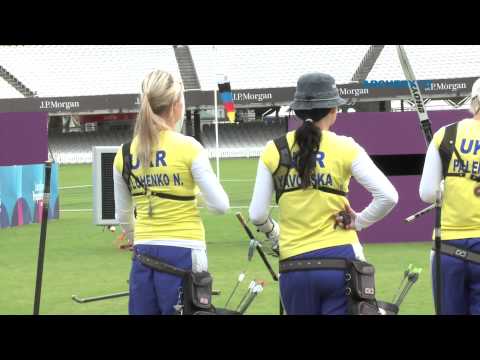 Ukraine v USA – recurve women’s team 1st round | London 2012 Olympic Test Event