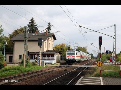 Hp Glaubitz (bei Riesa) am 26.09.2017 mit buntem Zugverkehr
