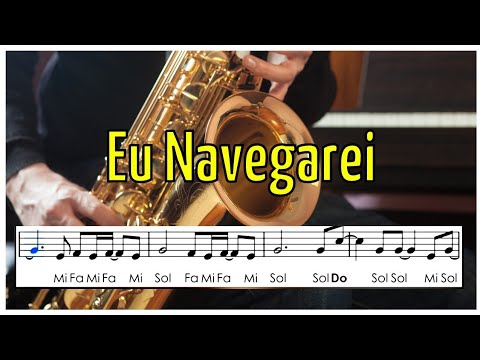 🎶 Eu Navegarei | Playback com partitura - Sax Tenor e Soprano 🎷