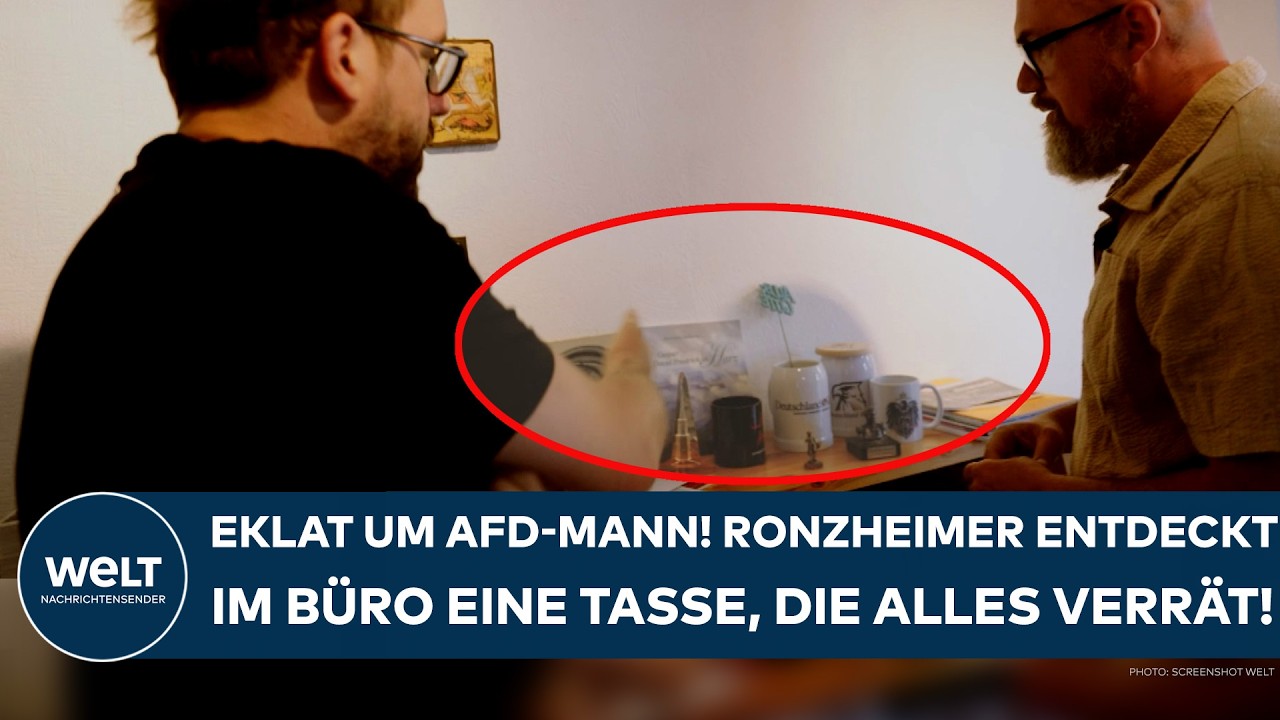 DEUTSCHLAND: Eklat um AfD-Mann! Paul Ronzheimer entdeckt im Büro eine Tasse, die alles verrät!