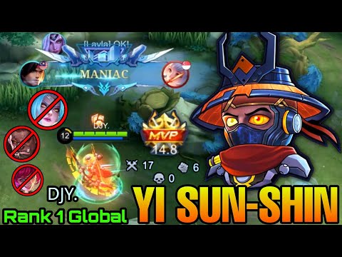 MVP 14,8 Points YSS Perfect Play! - Top 1 Global Yi Sun Shin by DJY. - Mobile Legends