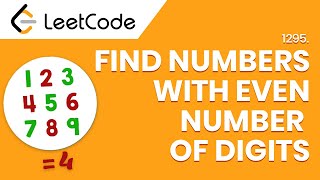 YouTube video 'LeetCode Çözümleri - 1295. Find Numbers with Even Number of Digits'